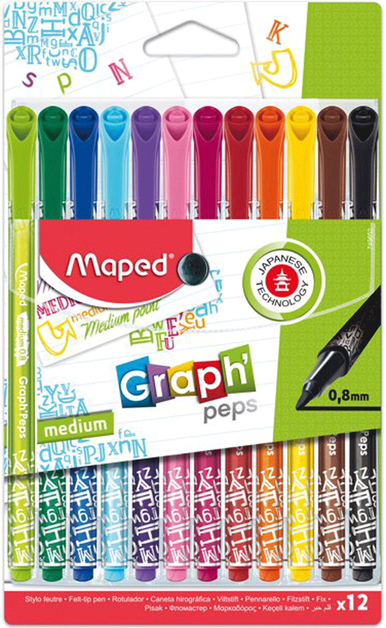 Graph'Peps Fineliner Marsh Mallow Bx=12