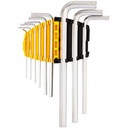 Hex Key Long, Flat End 9Pcs Set