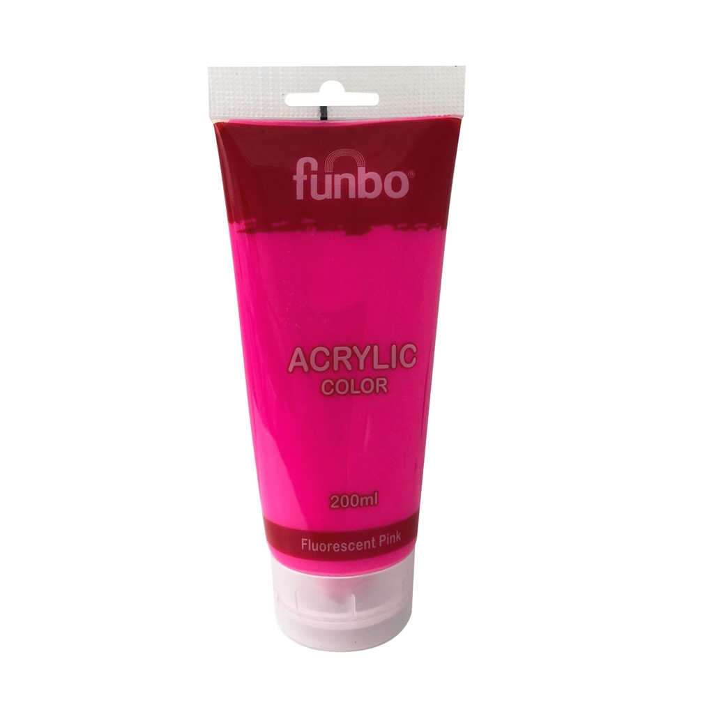 ACRYLIC TUBE 200ml 010 FLUORECENT PINK