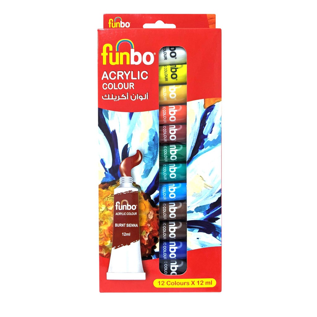 Acrylic Paint Set 12 col X 12ml Tubes