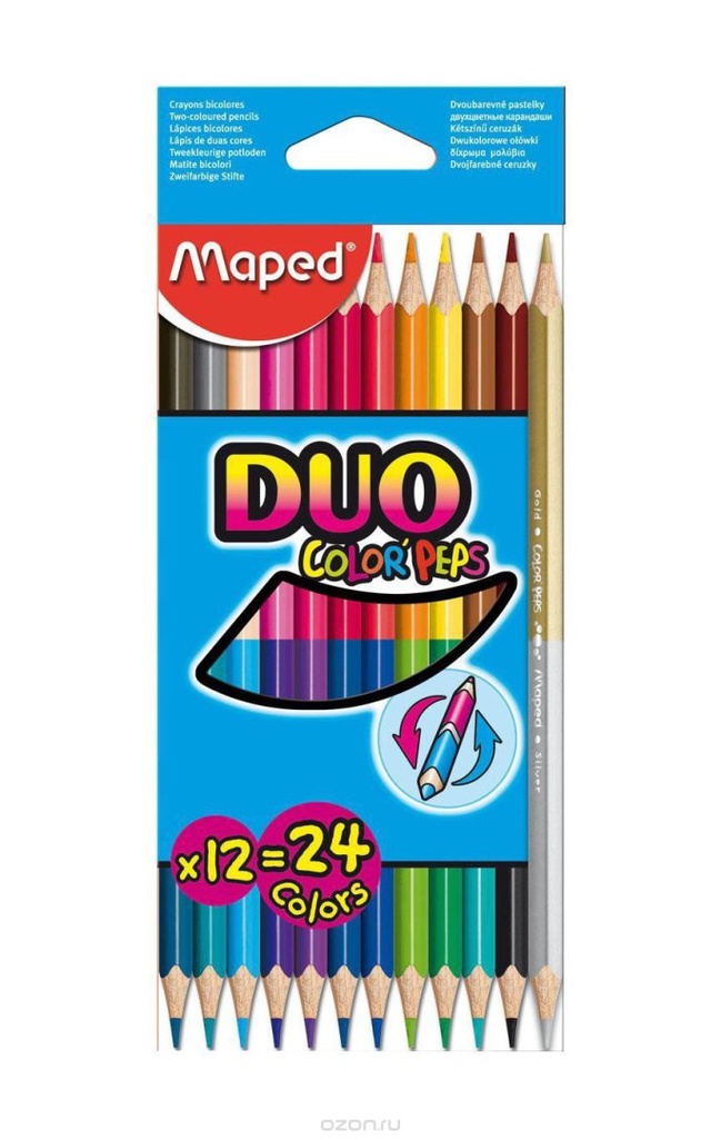 Color Peps PencilsDuox12=24Clrs