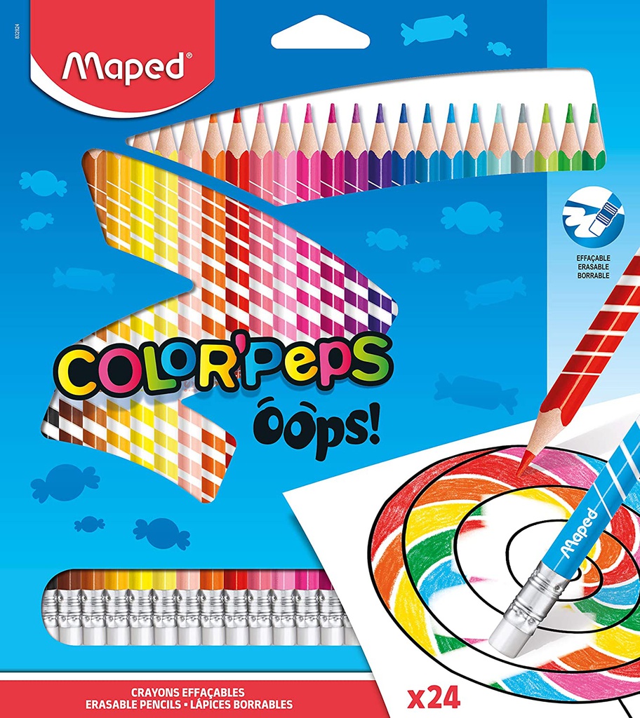 Color Pencils erasable Oops 24 colors