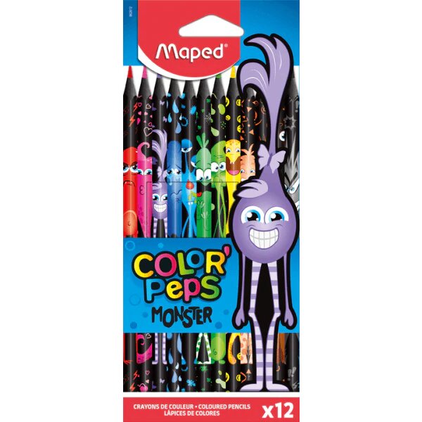 Color Pencils Black Monster 12 colors