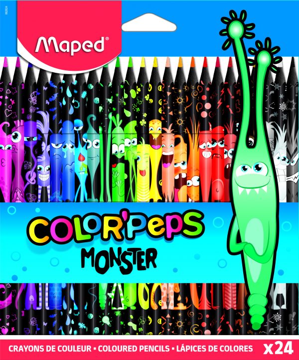 Color Pencils Black Monster 24 colors