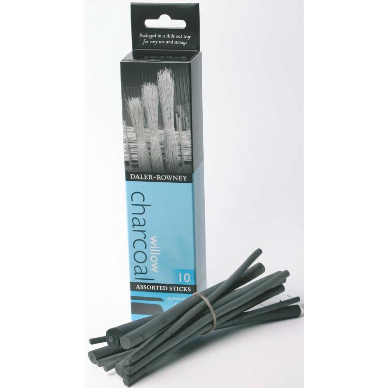 Willow Charcoal Asrtd Stiks=10