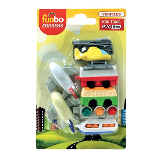 3D Eraser in Blister Pack-Vehicle