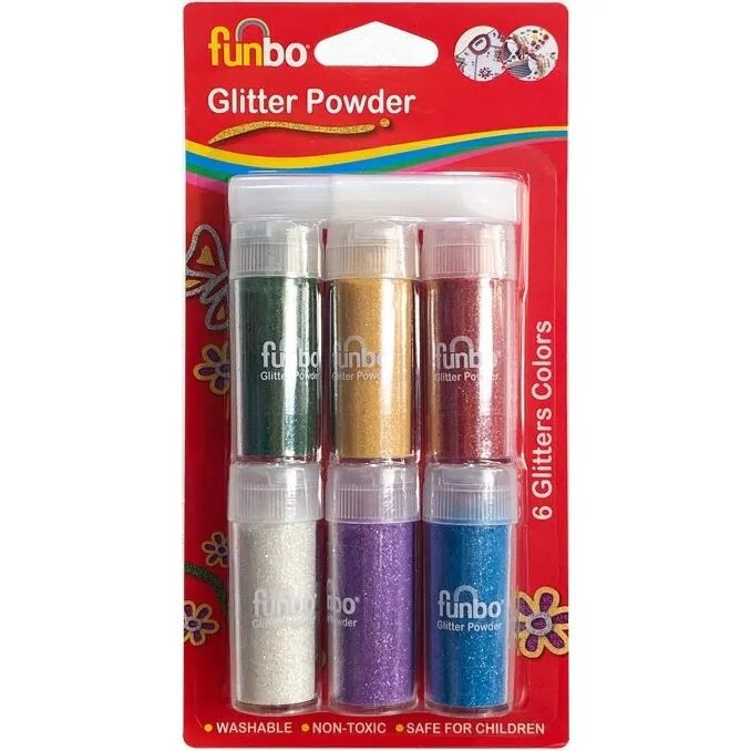 Glitter Powder 50gm Bx=6 Reg col