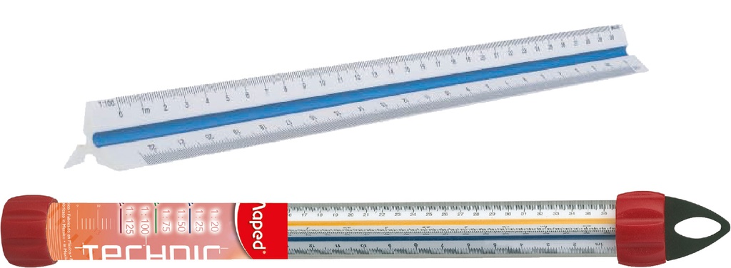 Ruler Scale Triangular Orng