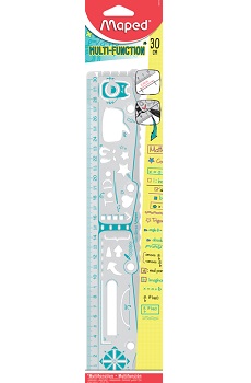 Ruler Geonotes multi-function 30cm