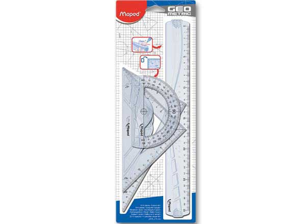 Ruler 30cm Geometric Maxi 4pcSet