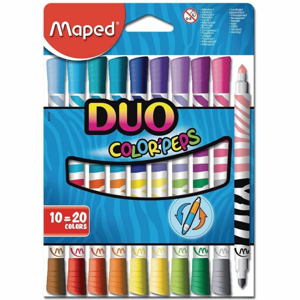 Color Peps FeltTipDuo 10=20Col