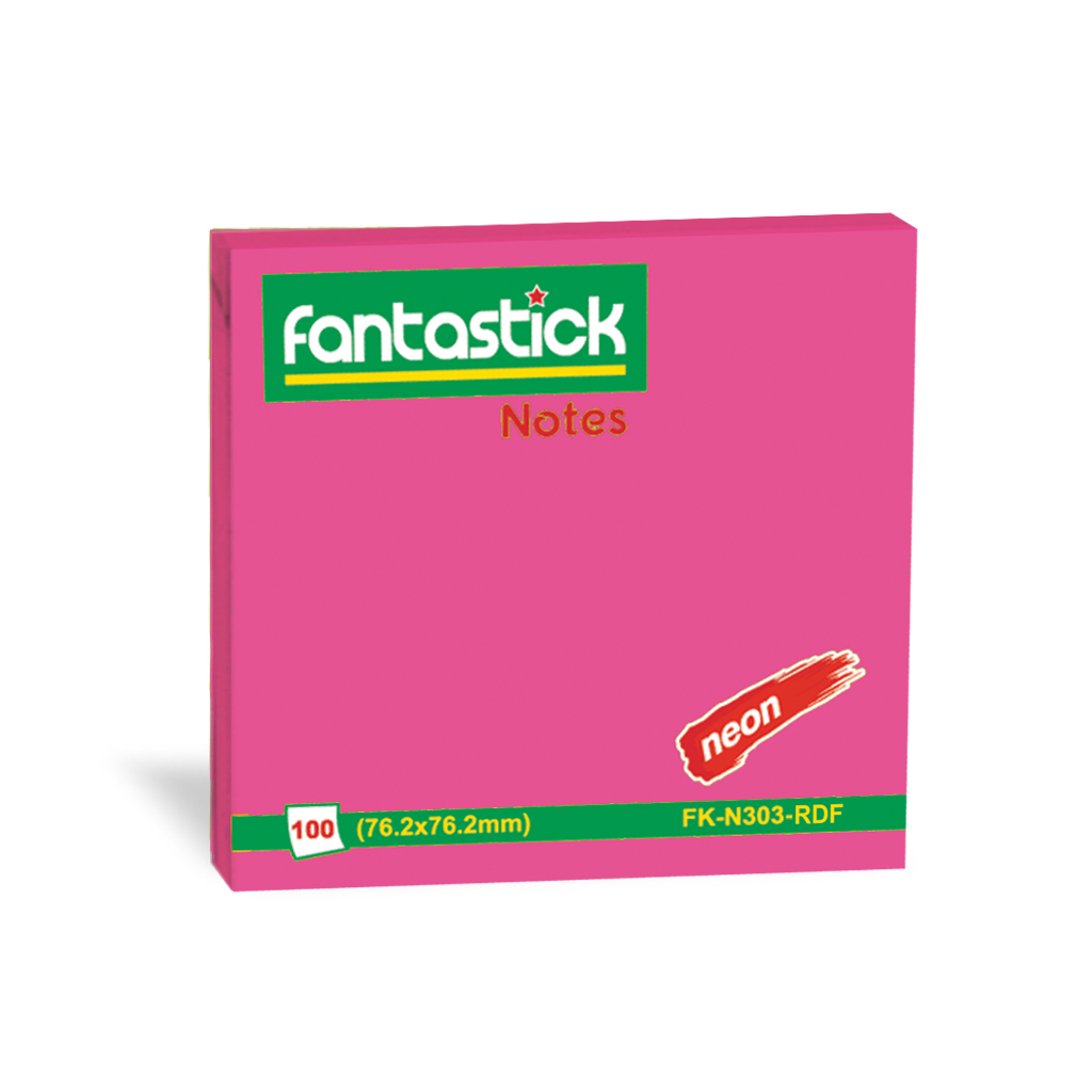Stick Notes 3&quot;x3&quot; Fluor. Red