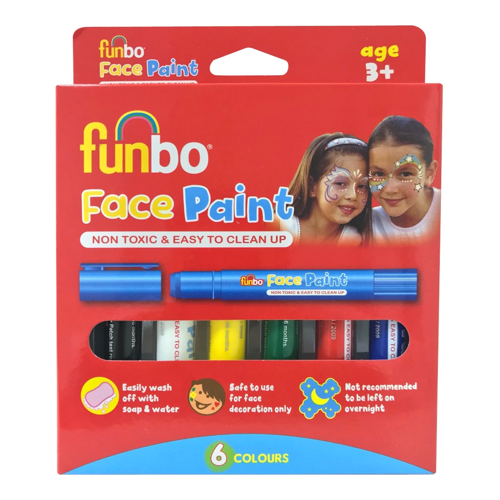 Face Paint Sticks 6g PK = 6 Metalic col