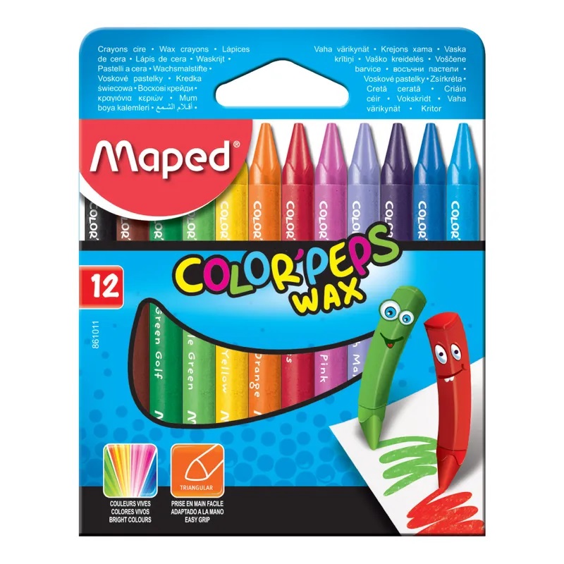 Color Peps Wax Crayons 12 Col