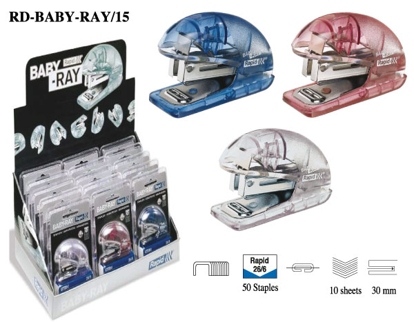 Baby-Ray Staplers  Dsp=15pcs