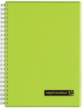 SeptColNotebk B5 80sht Green