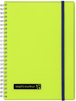 SeptColNotebk A5 80sht  Green