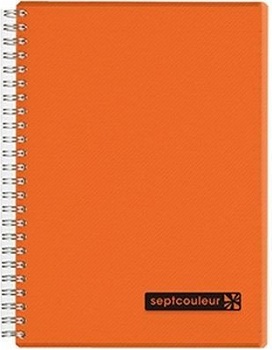 SeptColNotebk A5 80sht Orange