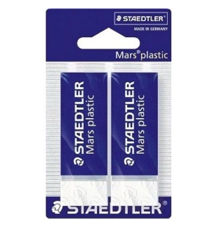 Mars Plastic Eraser Bls=2pcs