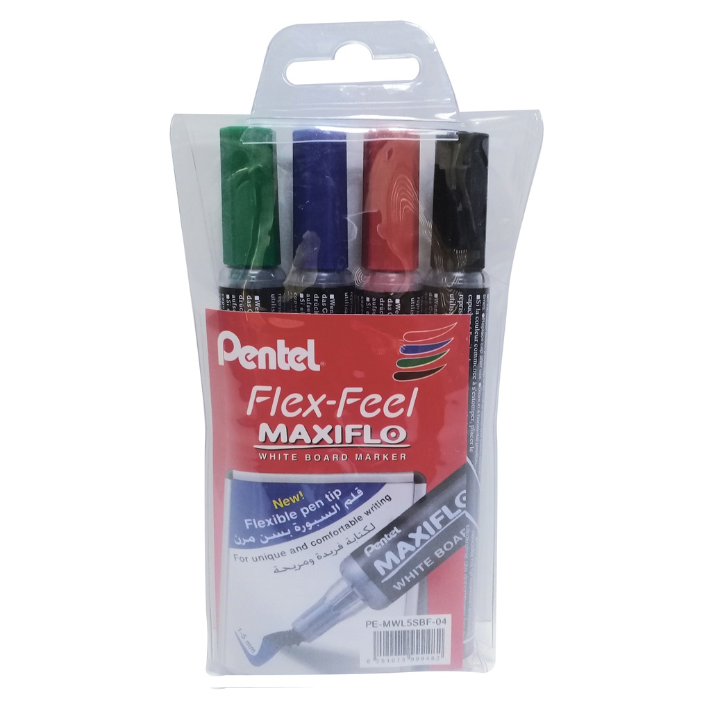 Maxiflo WB Marker Flex-Feel Wlt=4Pc