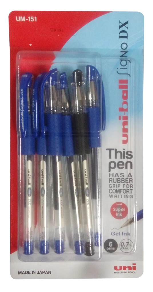 Signo DX Gel pen 0.7 Bls=6 EA