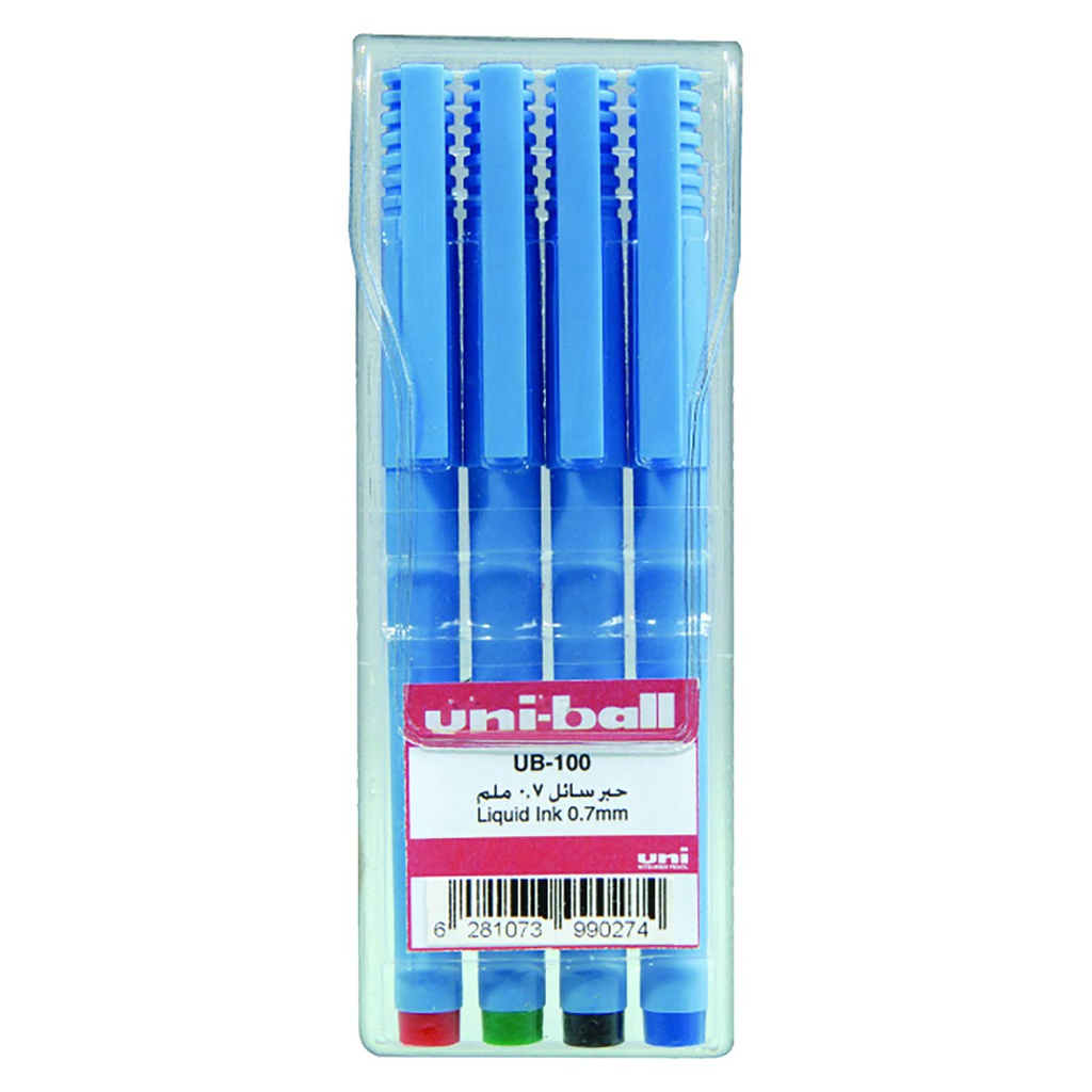 Uniball roller pen WLT=4 Col.