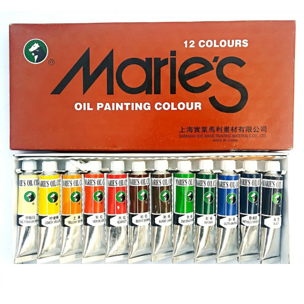 Oil colour set 12mlx12col.