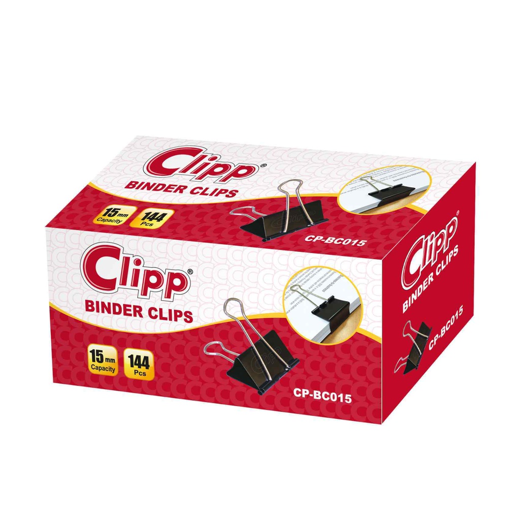 Binder clips 15mm (3/5&quot;)