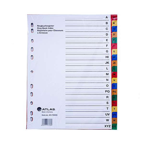 PP Color divider A4 A-Z bx=15st