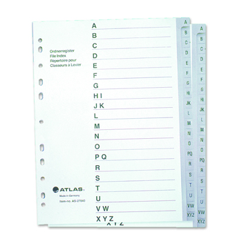 Plastic Divider A4 A-Z Bx=15st