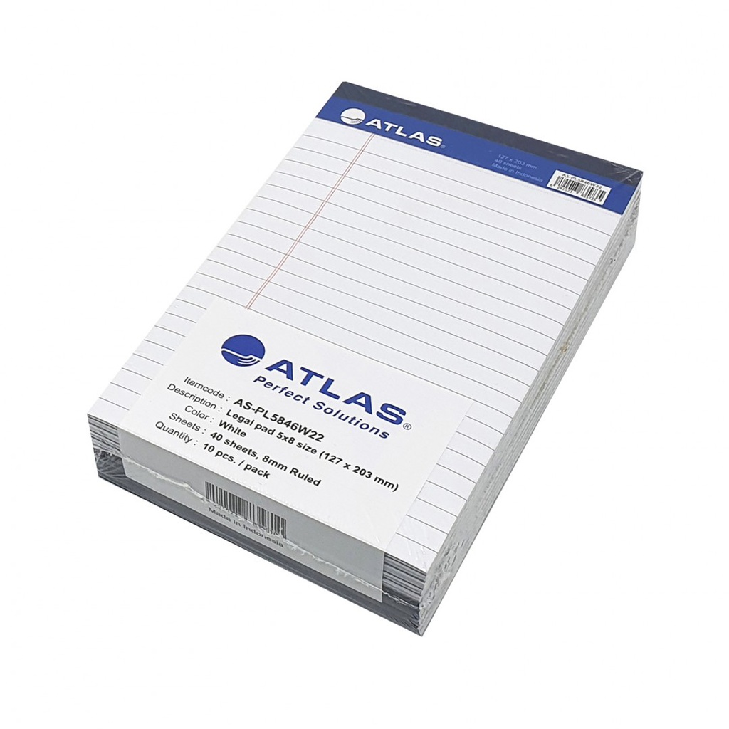 Legal pad 5x8 40 sheet WE