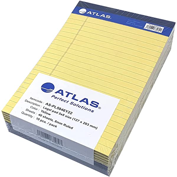 Legal pad 5x8 40 sheet YW