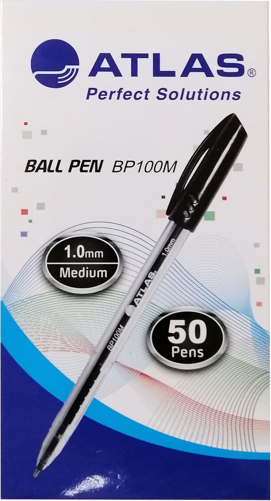 Ball Pen 1.0mm Medium  BX=50 Black
