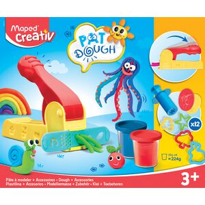 Creativ Modelling Dough 4 Colors+12 Accs