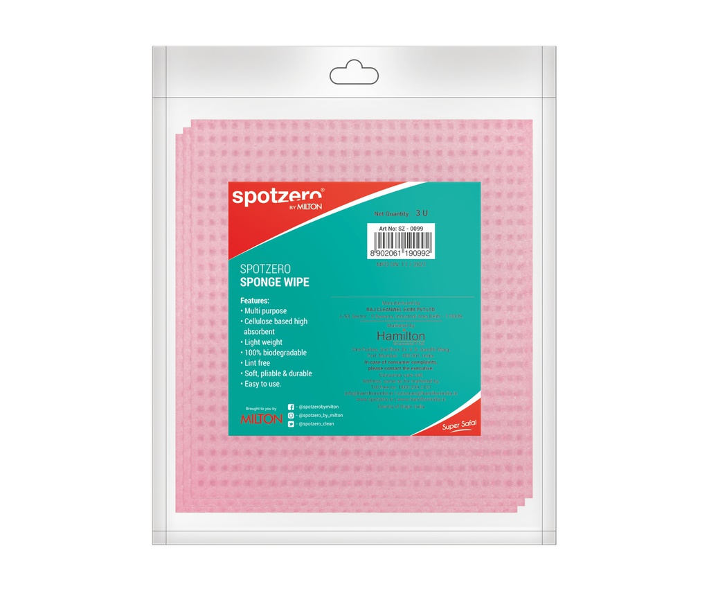 Spotzero Sponge Cleaning Cloth Pac 3pc