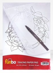 [FO-TPP-A4] Tracing Paper Pad, 60gsm, 30sheets A4Funbo