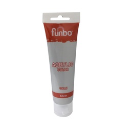 [FO-AC-100-142] ACRYLIC TUBE 100ml 142 SILVERFunbo