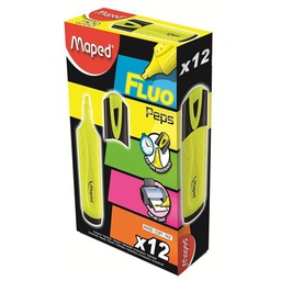 [MD-742534] Highlighter Fluopeps Classic YW Bx=12Maped