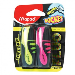 [MD-742767] Highlighter Fluopep Pocket YW+Asst Bls=2Maped