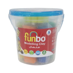 [FO-MC-100-6+3M] M.Clay 100g 6Clrs+3Mld Cutters in BucketFunbo