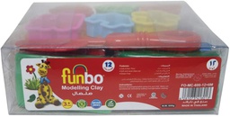 [FO-MC-600-12+6M] M.Clay 600g 12 Clrs+6 Mlds+1T in PVC BoxFunbo