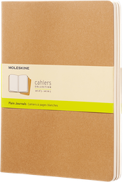 [ME-QP412EN] Cahier P Sqrd st =3 Kraft (704932)Moleskine