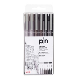 [MI-PIN200-06C] Uni Pin Fine Liner PAC=06ea BK GYMitsubishi