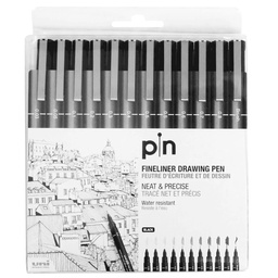 [MI-PIN200-12CBK] Uni Pin Fine Liner PAC=12ea BKMitsubishi