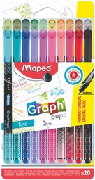 [MD-749103] Graph'Peps Fineliner Marsh Mallow Bx=12Maped