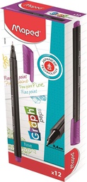 [MD-749108] Graph'Peps Fineliner Purple Sweety Bx=12Maped