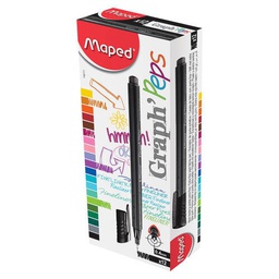 [MD-749111] Graph'Peps Fineliner Black Dark Bx=12Maped