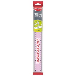 [MD-245611] Ruler Study Unbreakable 30cm/12in BX=25pMaped