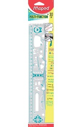 [MD-250310] Ruler Geonotes multi-function 30cmMaped