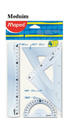 [MD-242820] Ruler 20cm Cristal Med. 4pcSetMaped